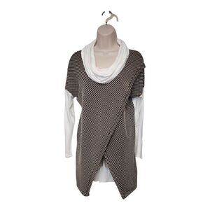 Lollipop Star Long Sleeve Multicolor Black Polka-Dots Tunic Blouse Size …